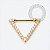 OR123 Segmento Triangular Cravejado Frontal Ouro 18k - Imagem 1