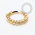 OR120 Argola  Cravejada CZ 6mm Ouro 18k - Imagem 1