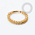 OR121 Argola Cravejada CZ 8mm Ouro 18k - Imagem 1