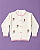 Casaquinho Infantil Tricot Creme com Flores Bordadas - Imagem 3