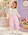 Calça Infantil Moletom Rosa com Laços Coloridos - Imagem 1