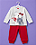 Conjunto Infantil Moletom Gatinhos Vermelho - Imagem 3