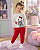 Conjunto Infantil Moletom Gatinhos Vermelho - Imagem 1