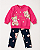 Conjunto Infantil Moletom Rosa Ursinho com Legging - Imagem 2