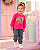 Conjunto Infantil Moletom Rosa Casinha de Doces - Imagem 1