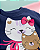 Conjunto Infantil Gatinhos Azul Marinho e Pink - Imagem 2