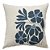 Almofada Bordada em Linho 52x52 - Flora Azul - Imagem 1