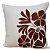Almofada Bordada em Linho 52x52 - Flora Terracota - Imagem 1