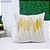 Almofada Bordada em Linho 52x52 - Oito Folhas - Imagem 1