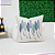 Almofada Bordada em Linho 52x52 - Oito Folhas Verde - Imagem 1