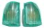 Par Pisca Seta Vw Gol Voyage 87/90 Colors Line Verde Rariade - Imagem 1
