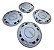 Jogo Calotas Gol Gl Parati Saveiro Vw Original 305601155 Prateado - Imagem 2