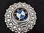 Calota Centro Roda Bmw Original 36131180115 Nova Zero  Prateado - Imagem 2