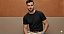 Camiseta Basica Masculina Preta - Imagem 1