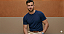 Camiseta Basica Masculina Azul - Imagem 1