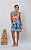 Vestido Curto Floral Azul - Imagem 1