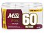 Papel Higiênico Folha Dupla Mili 12 Rolos com 60 Metros Max Neutro / Super Macio - Pacote com 720 Metros - Imagem 1
