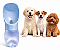 Garrafa Bebedouro Pet 350ml Com Alça Cães Gatos - Azul - Imagem 1