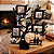 Porta-Retrato Árvore da Vida Decorativo 3D para 4 Fotos | Porta Fotos de Família e Casal em PETG Preto - Imagem 2