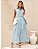 Vestido Super Midi Sofia com tronco alongado Voil Bordado - Imagem 1