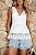 Blusa de tricoline com barrado guipir - Imagem 1