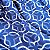 rede descanso mosaico azul / branco - Imagem 4