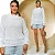 Suéter Tricot Inverno com Gola Alta - Tam. Único - Veste do 36 ao 44 - Cor Branco - Imagem 1