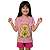 Camiseta Infantil Menina Estampa Capivara com Flores Margaridas - Imagem 1