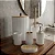 Kit Para Banheiro ou Lavabo Luxoso 4 ou 6 Peças Preto ou Branco Com Bambu Moderno Elegante - Imagem 3