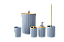 Kit Para Banheiro ou Lavabo Luxoso 4 ou 6 Peças Preto ou Branco Com Bambu Moderno Elegante - Imagem 1