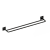 Toalheiro Duplo 60Cm Quada Preto Brilhante - 09.QD02.PB - Imagem 1