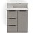 Kit Arenal Gabinete Gaveta E Porta 60X38, Plata Com Cuba Matte Black - B851435340 - Imagem 2
