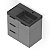 Kit Arenal Gabinete Gaveta E Porta 60X38, Plata Com Cuba Matte Black - B851435340 - Imagem 3