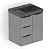Kit Arenal Gabinete Gaveta E Porta 60X38, Plata Com Cuba Matte Black - B851435340 - Imagem 10