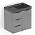 Kit Arenal Gabinete Gaveta E Porta 60X38, Plata Com Cuba Matte Black - B851435340 - Imagem 12