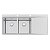 Cuba De Sobrepor Tramontina Design Collection Smooth 2C 34 Ex Em Aço Inox Com Acabamento Acetinado 116X52 Cm Com 2 Cubas - Imagem 1