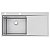 Cuba De Sobrepor Tramontina Design Collection Smooth 1C 50 Plus Ex Em Aço Inox Com Acabamento Acetinado 100X52 Cm - Imagem 1
