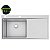 Cuba De Sobrepor Tramontina Design Collection Smooth 1C 50 Plus Ex Em Aço Inox Com Acabamento Acetinado 100X52 Cm - Imagem 3