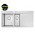 Cuba De Sobrepor Tramontina Design Collection Smooth 1.5C 34 Ex Em Aço Inox Com Acabamento Acetinado 100X52 Cm Com 2 Cubas - Imagem 3