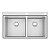 Cuba De Sobrepor Tramontina Design Collection Smooth 2C 40 Em Aço Inox Com Acabamento Acetinado 86X52 Cm Com 2 Cubas - Imagem 1