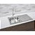 Cuba De Sobrepor Tramontina Alpha 34 Plus R Em Aço Inox Com Acabamento Natural 86 X 50 Cm Com Escorredor E Válvula - Imagem 2