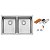 Cuba Tramontina Design Collection Quadrum 2C 34 Em Aço Inox Com Acessórios - Imagem 1