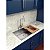 Cuba Tramontina Design Collection Quadrum 70 Em Aço Inox Com Dosador De Sabão, Tábua, Cesto Coador E Lixeira Quadrada De Embutir - Imagem 2