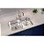 Cuba De Embutir/Sobrepor Tramontina Isis 2C 34-28 Bs Em Aço Inox Polido 69X40 Com 2 Cubas - Imagem 2