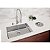 Cuba De Embutir Tramontina Design Collection Quadrum Undermount Em Aço Inox Com Acabamento Acetinado 70 U 70X40 Cm - Imagem 3