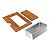 Kit Para Cubas Quadrum Tramontina Design Collection Com Tábua Em Madeira 42X40 Cm Com Tábua Auxiliar E Cesto Coador Em Aço Inox - Imagem 1