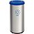 Lixeira Inox Tramontina Piemonte Com Acabamento Acetinado E Tampa Basculante Azul Em Polipropileno 40 L - Imagem 1