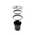 Lixeira De Embutir Tramontina Clean Round Em Aço Inox Com Balde Plástico 5 L - Imagem 2