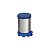 Lixeira Inox Tramontina Sofie Com Corpo Em Inox Com Acabamento Scotch Brite E Detalhes Em Plástico Translúcido Azul Com Pedal 5 L - Imagem 1