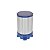 Lixeira Inox Tramontina Sofie Com Corpo Em Inox Com Acabamento Scotch Brite E Detalhes Em Plástico Translúcido Azul Com Pedal 5 L - Imagem 2